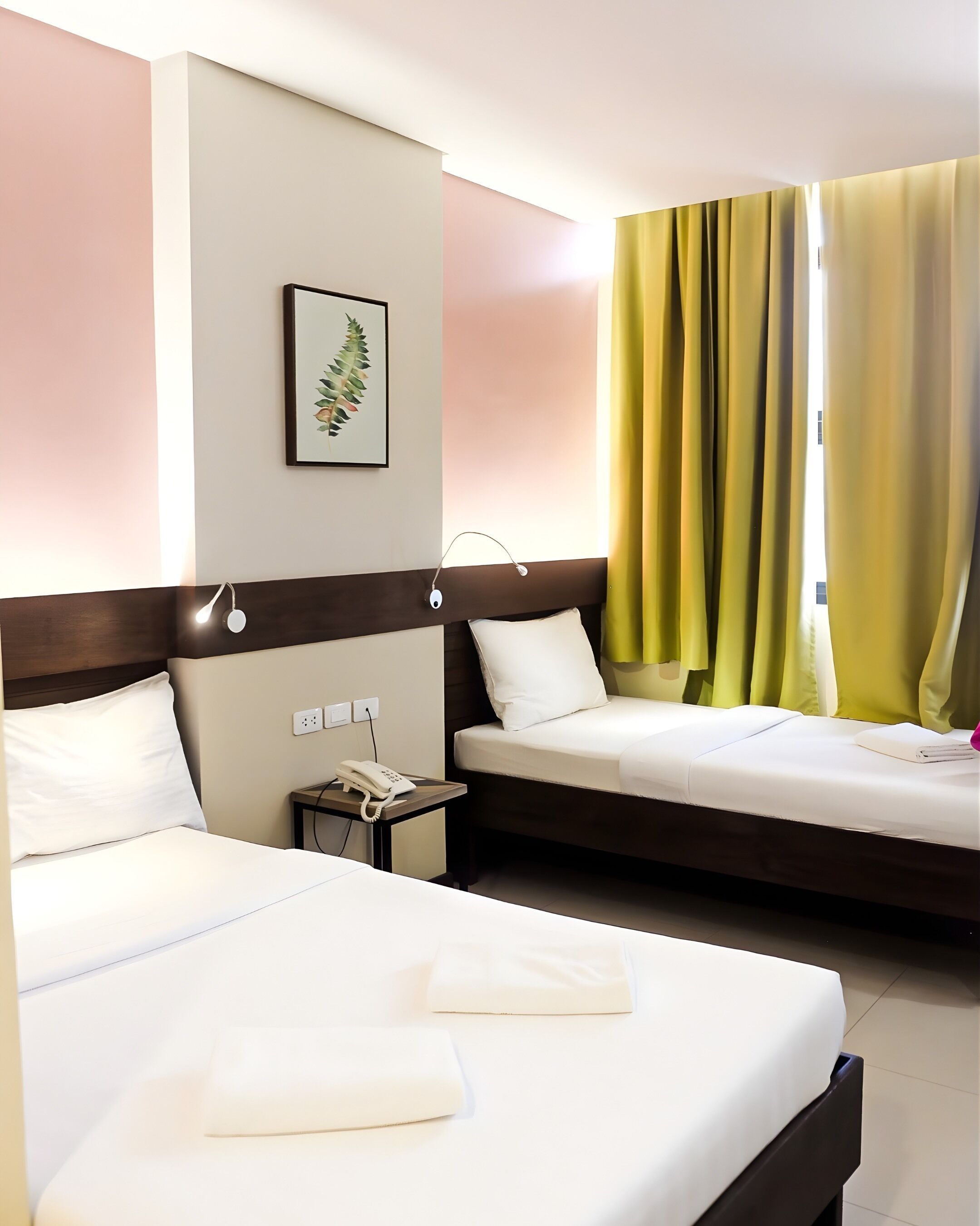 Desk, laptop workspace, iron/ironing board, WiFi