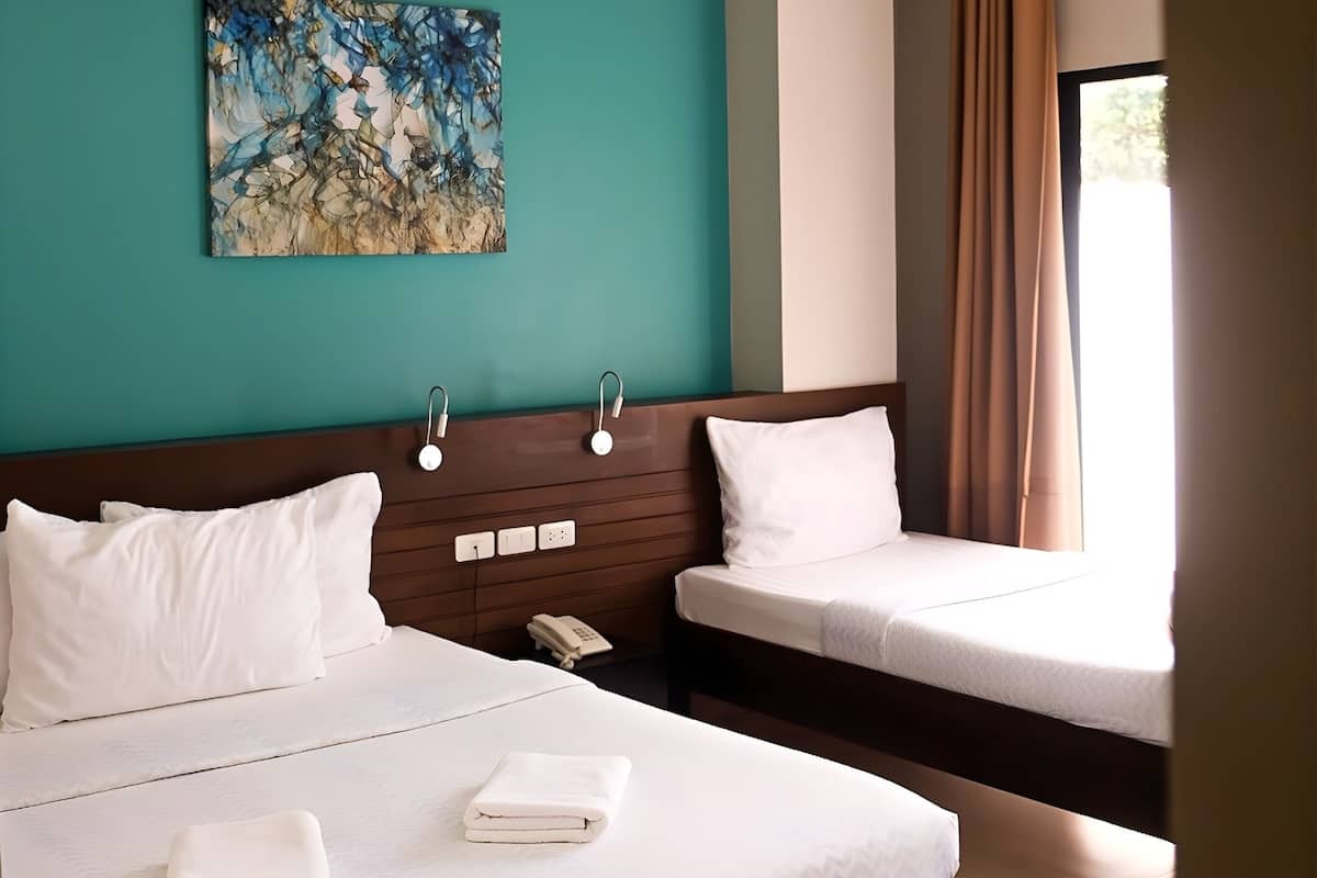 Superior Room, Multiple Beds, Terrace, Executive Level | Desk, laptop workspace, iron/ironing board, WiFi