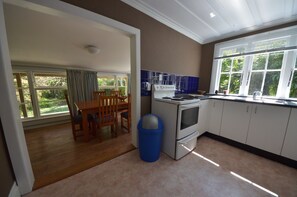 Fridge, microwave, oven, electric kettle