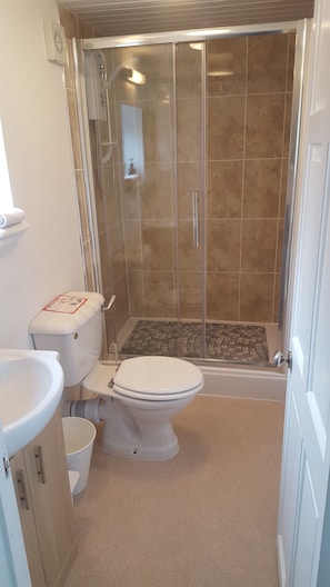 Cabana, 1 cama Queen | Banheiro | Chuveiro, produtos de toalete grátis, secador de cabelo