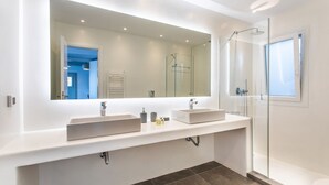 Villa, 3 Bedrooms | Bathroom | Shower, free toiletries, towels, toilet paper - Jenny by The Pearls Collection (Mykonos)
