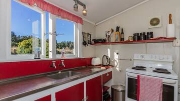 Fridge, microwave, oven, toaster