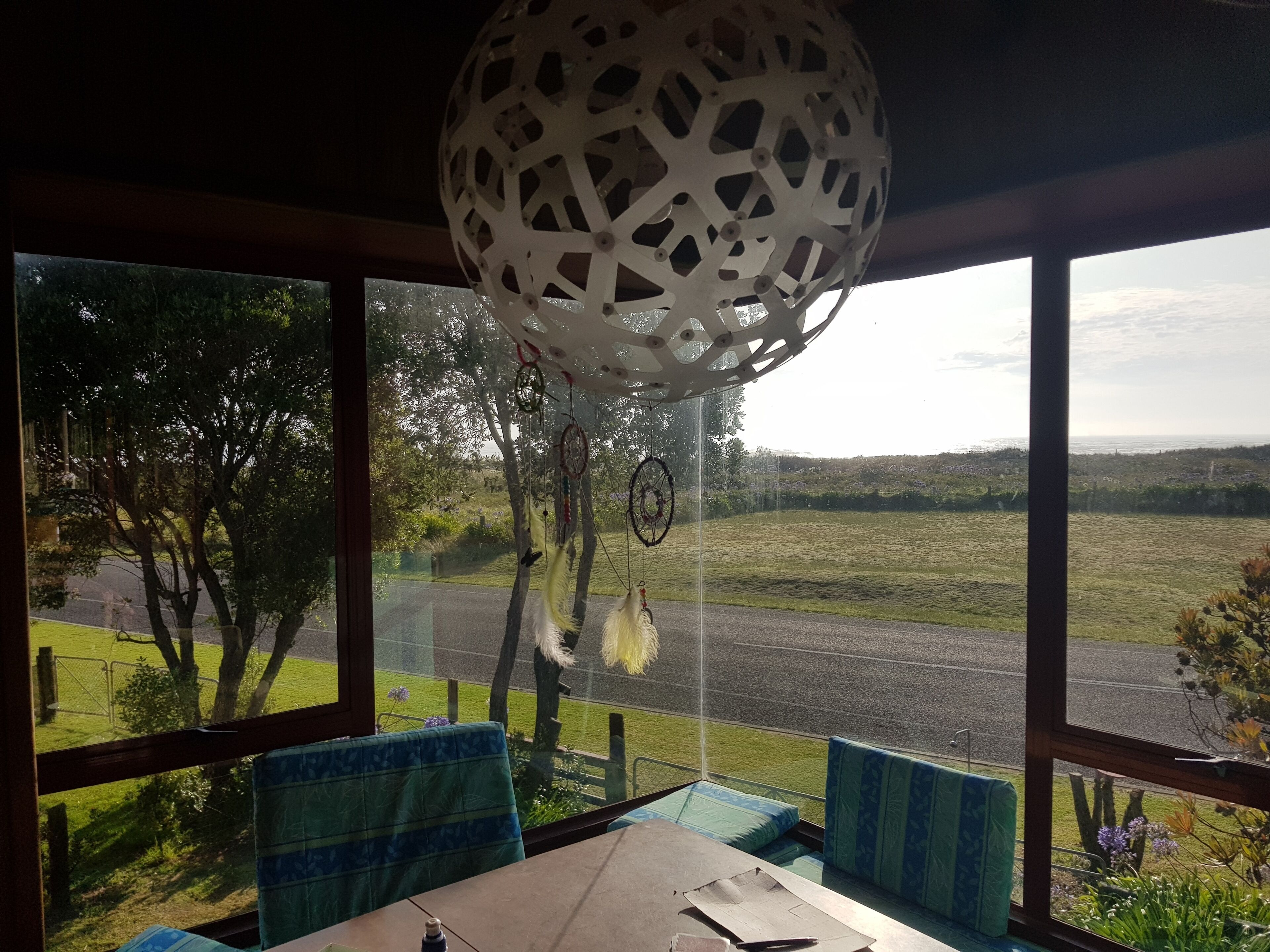 Part of living room, view to sea.