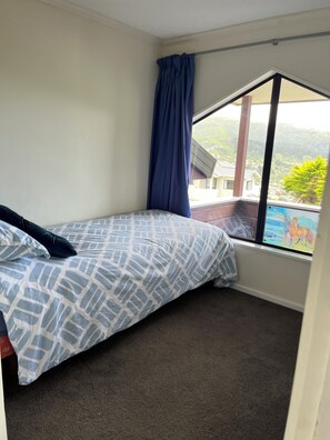 3 bedrooms, iron/ironing board, travel cot, free WiFi - Spacious - Sleeps 5 plus baby and pets. Wonderful Views. (Tawa)