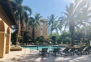 Outdoor pool, a heated pool