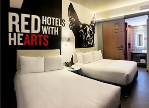 Room, 2 Double Beds, Non Smoking | Egyptian cotton sheets, premium bedding, in-room safe, desk