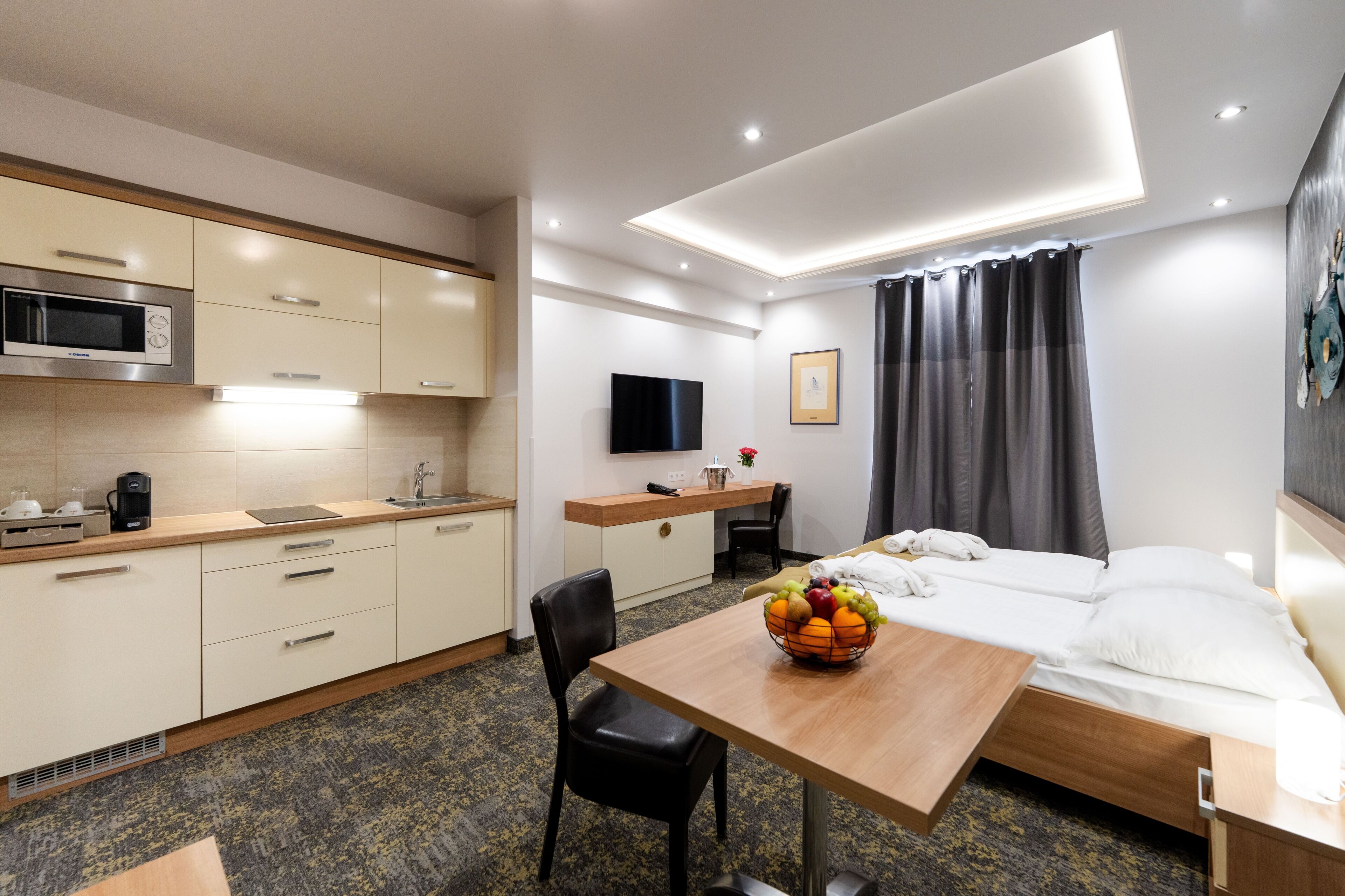 Minibar, in-room safe, blackout curtains, free WiFi