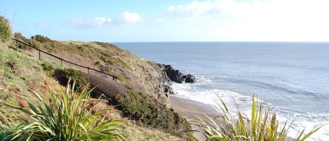 Perto da praia, toalhas de praia 