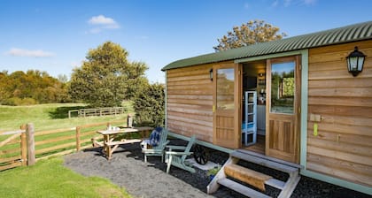 TEASEL SHEPHERD'S HUT, near Berwick upon Tweed - sleeping 4 guests