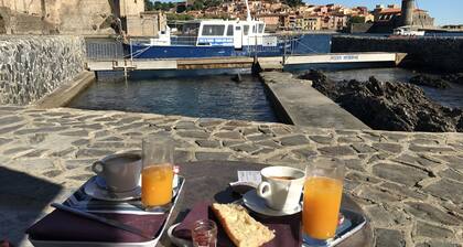 House in beautiful Collioure with pool and sea views from both balconies