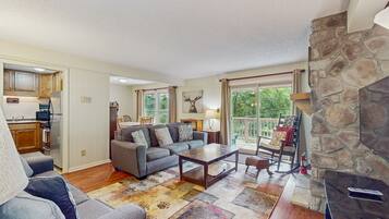 TV, fireplace, DVD player