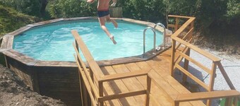 Unique Mongolian Yurt , romantic, secluded with private pool,  sleeps 5 , wifi,