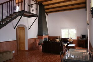 Fernseher, Kamin, DVD-Player