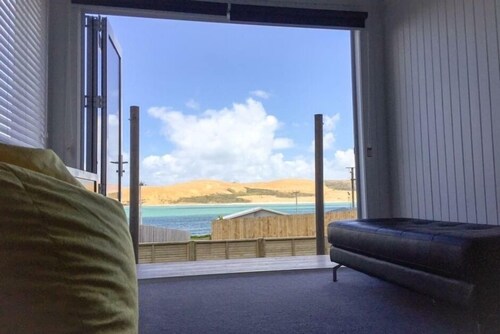 Stunning views with beach access across the road.