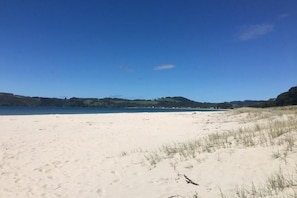 On the beach, sun loungers - CooksEstuaryEscape-Waterfront at your doorstep (Price enquire for small groups) (Cooks Beach)