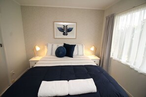 2 bedrooms, iron/ironing board, travel cot, WiFi