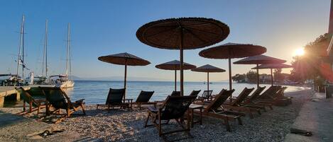 Accommodatie ligt op het strand