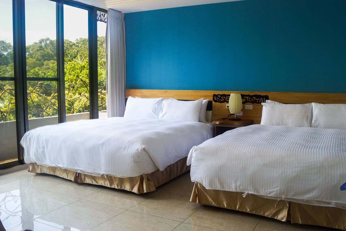 Family Quadruple Room | Down comforters, desk, blackout drapes, WiFi (free)