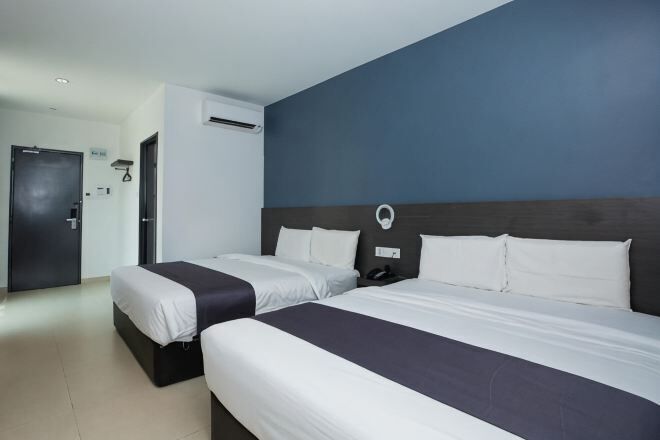 Desk, free WiFi, bed sheets