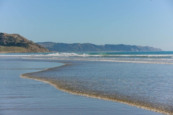 Beach nearby, sun-loungers