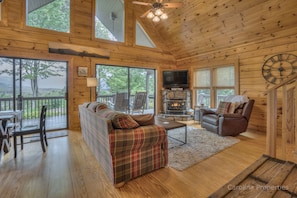Smart TV, fireplace