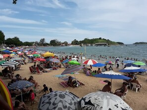 Beach nearby, sun loungers