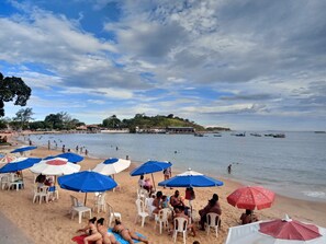 Beach nearby, sun loungers