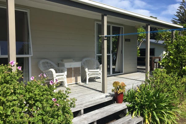 All weather veranda to relax with a coffee or a glass of wine