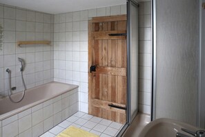 Shower, hair dryer