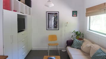TV connectée, livres, chaîne hi-fi