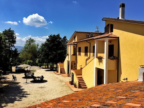 A szálláshely homlokzata