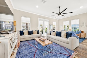 Smart TV, DVD player, books, video library - Cozy Beach Home w/ Lake Views + Resort-Like Amenities in Cinnamon Shore (Port Aransas)