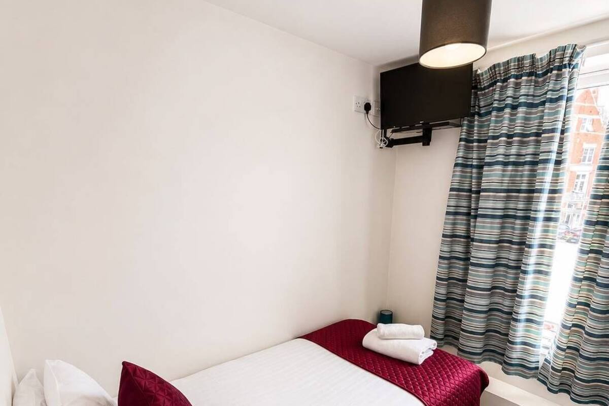 Blackout drapes, iron/ironing board (on request), WiFi (free)