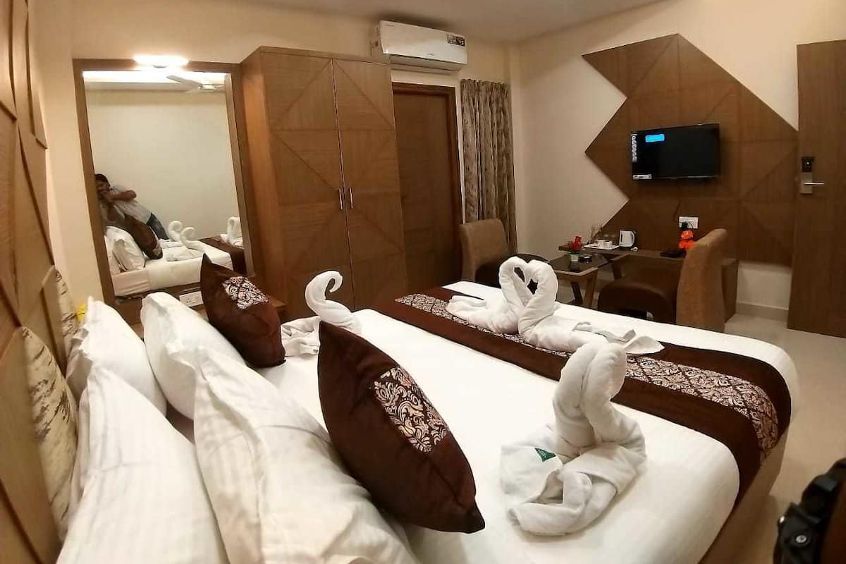 Phòng Premium, quang cảnh thành phố | Bộ trải giường bằng vải cotton Ai Cập, bộ đồ giường cao cấp 