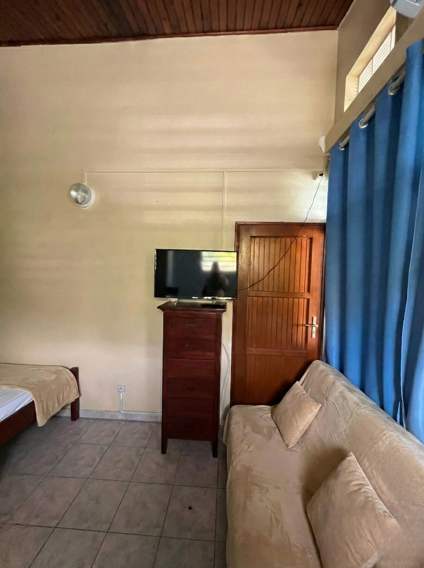 Télévision, cheminée, livres