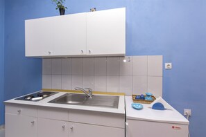 Private kitchen | Fridge, cookware/dishes/utensils - Apartments Albina (Sibenik)