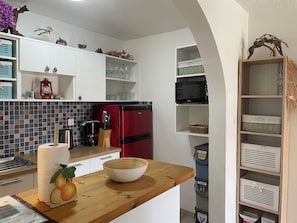 Apartment (A2) | Private kitchen | Fridge, microwave, stovetop, coffee/tea maker - Apartments Nediljka (Sibenik)