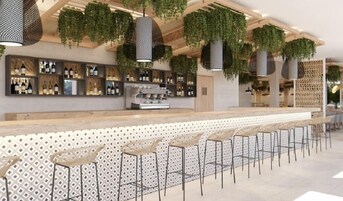 2 bares, bar en la piscina