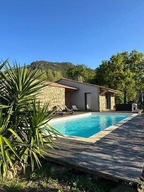 Outdoor pool, a heated pool