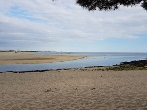 Rannalla, aurinkotuoleja