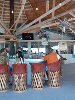 Frühstück, Mittagessen, mexikanische Küche, Blick auf den Strand 