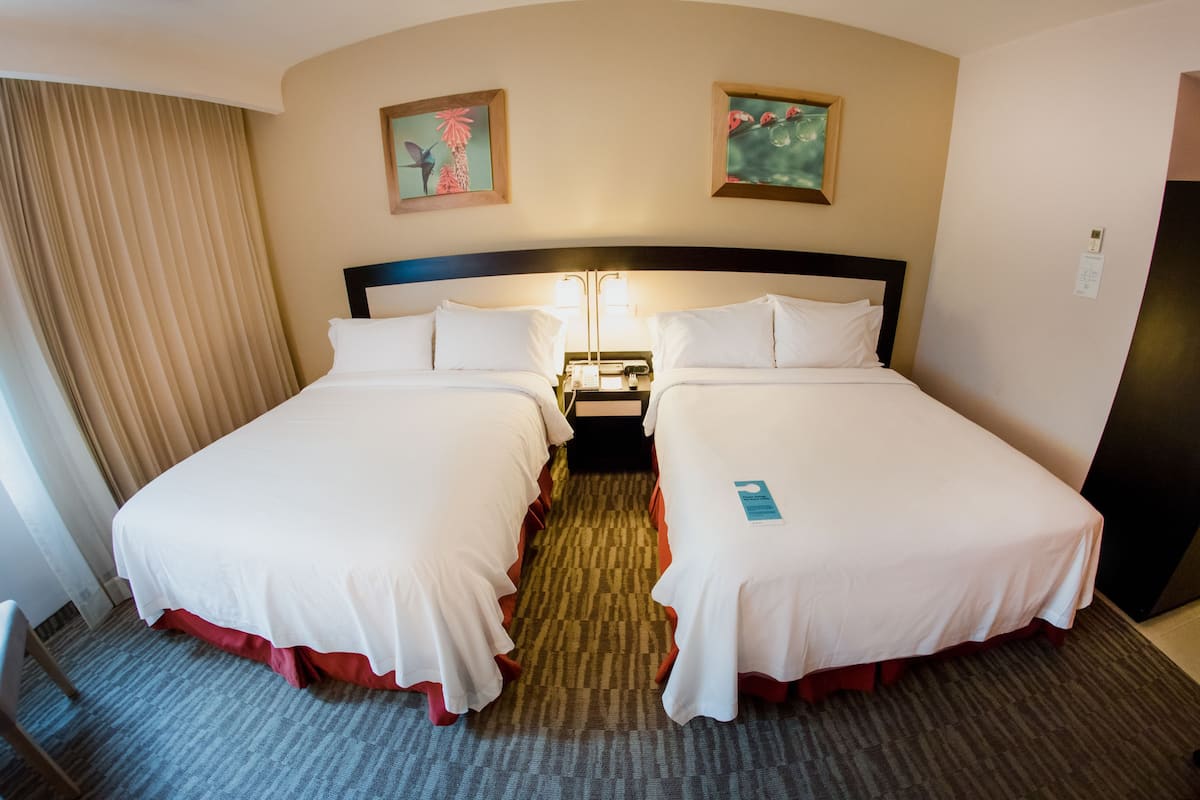 In-room safe, desk, laptop workspace, blackout curtains