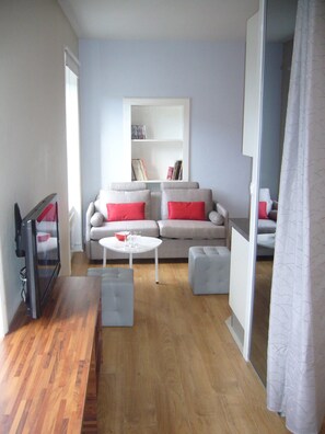 Fernseher, DVD-Player, Bücher, Videothek