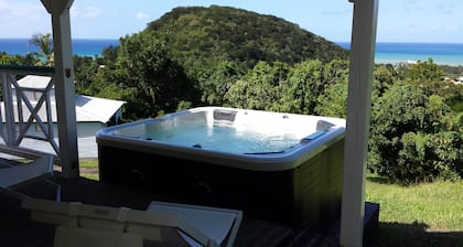 Duplex Soleil Couchant: appartement 2-4 personnes vue mer jacuzzi privé