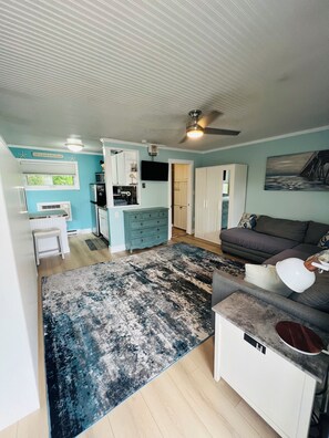TV, DVD player - Beach Bliss! Cozy Ocean-Block Efficiency – 150 Steps to Sand, Partial Weeks OK! (Rehoboth Beach)