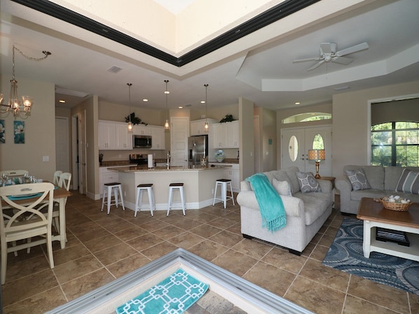 Ferienhaus | Wohnzimmer | Flachbildfernseher, DVD-Player