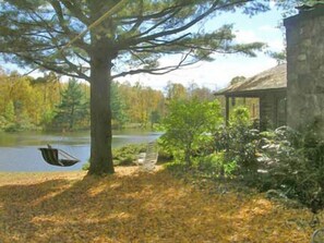 Property grounds - Romantic Log Cabin on Privately-Owned Lake with Fireplace (Stanfordville)