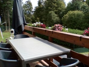 Outdoor dining - located in the heart of the Vosges and Alsace vineyards ridges (Le Bonhomme)