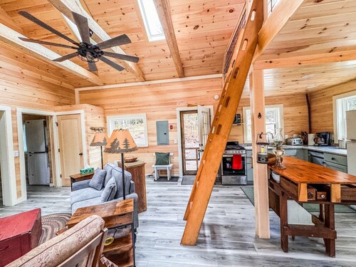 Secluded Lakefront, Dog-Friendly Cabin with Canoe, 7 Miles from the Ocean