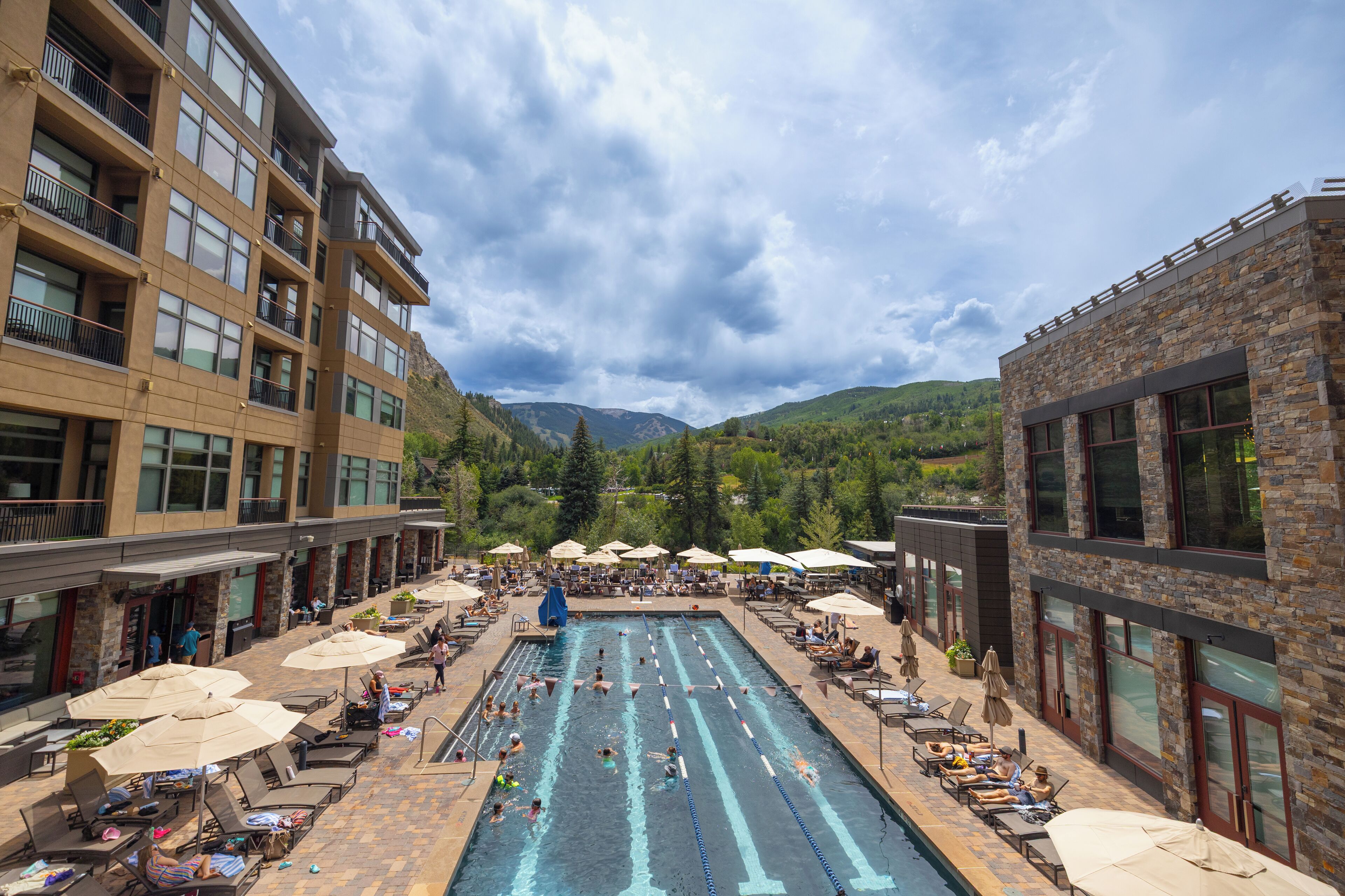 Outdoor pool, a heated pool